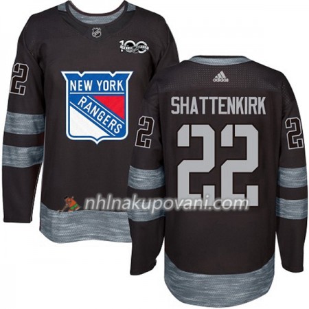 New York Rangers Dresy Kevin Shattenkirk 22 1917-2017 100th Anniversary Adidas Černá Authentic - Pánské